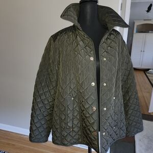 Michael kors Women's dark khaki green Quilted Jacket MINT